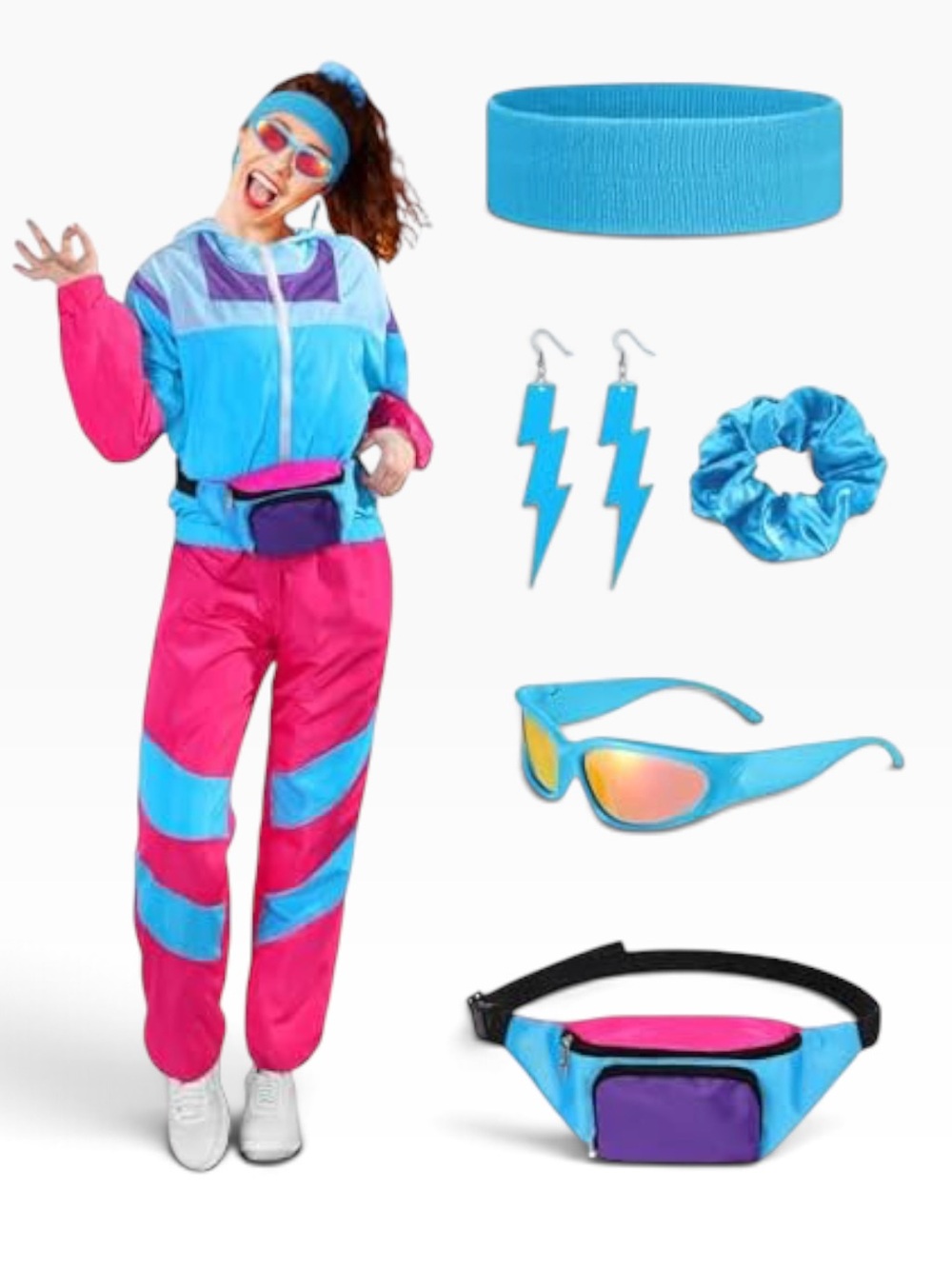 1980s Workout TrackSuit Barbie Halloween Costume Size Large